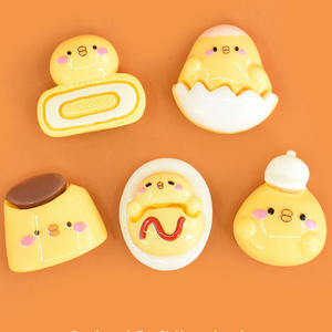 Kawaii Jaune <span class=keywords><strong>Poussin</strong></span> Dessin Animé Résine Flatback Cabochon Pour DIY Scrapbooking Accessoires Épingle À Cheveux Ornement Mince Décoration - Product Image 2