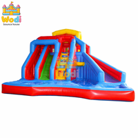 Toboggan gonflable certifié CE pour piscine, toboggan gonflable en vinyle pour utilisation humide, toboggan gonflable pour s'amuser en été dans la cour