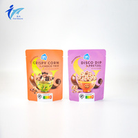 Sachet souple imprimé en PE à fermeture éclair, autoportant, pour confiseries, noix, stockage alimentaire, qualité usine