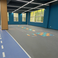 Revêtement de sol sportif en PVC Runsure, facile à nettoyer, rénovation de sols anciens pour terrain de tennis, sûr, Arabie Saoudite, Moyen-Orient, garantie 10 ans