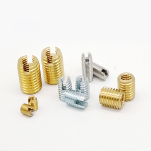 Tuerca métrica personalizable de acero al carbono con cierre de inserción autorroscante modelo <span class=keywords><strong>M6</strong></span>, incluye tornillo de aluminio Chapado en zinc, latón inoxidable - Product Image 3