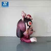 Modèle de personnage de dessin animé gonflable personnalisé en costume ancien pour la publicité commerciale extérieure et la décoration scénique d'événements