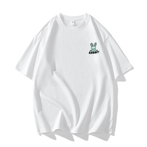 Camiseta de Manga Corta para Hombre en Oferta, con Logotipo Personalizado, Impresión en Seda, <span class=keywords><strong>Dobladillo</strong></span> <span class=keywords><strong>Circular</strong></span> Cómodo, Mezcla Triple, 100% Algodón, Corte Holgado - Product Image 3