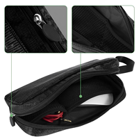 Organisateur d'outils multifonctionnel en nylon Organisateur de câbles de voyage Accessoires informatiques Pochette en maille à fermeture éclair pour gadget électronique