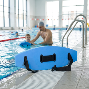 Ceinture de flottaison en mousse EVA, confortable, légère, bleue avec sangles noires, pour exercices aquatiques et utilisation estivale - Product Image 1
