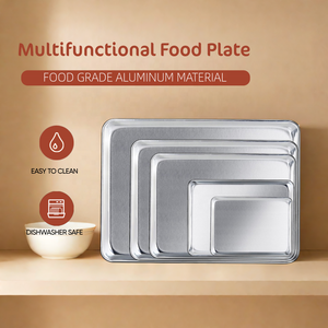 Bandeja para bollos de aluminio de 25x15cm, bandeja para perros calientes, bandeja para hornear poco profunda, bandeja para hornear para horno, bandeja para hornear de aluminio 1/8 para horno - Product Image 6