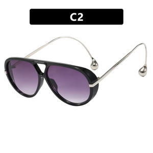 Lunettes de soleil tendance style européen et américain 2025, monture large en forme de grenouille, sensation haut de gamme 618 - Product Image 4