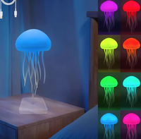 Lampe à mouvement méduse à commande vocale flottante intelligente veilleuse de sommeil nouveauté cadeau de noël lampe flottante de chevet
