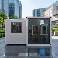 Maison conteneur de luxe à structure en acier, pliable et extensible, 20ft 40ft, moderne, 3 chambres, modulaire, bureau anti-sismique