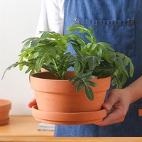 Vente en gros de grands pots de fleurs de jardin en terre cuite Pots de cactus en céramique pour plantes d'intérieur et d'extérieur à usage domestique