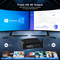 Mini PC Industrial HYSTOU sin Ventilador, Intel Core I5-8350U, DDR4, 2 Puertos LAN, Montaje VESA, Computadora Industrial Integrada