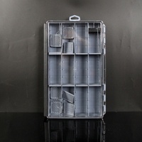 Boîte à pêche portable en plastique ABS pour la pêche en mer, en lac, en rivière, avec séparateurs amovibles, multifonctionnelle, pour le rangement des leurres, durable