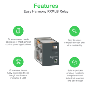 Relé Intermedio RXM4LB2ED Miniatura Enchufable - Harmony RXM4L 4 C/O 48 V 3 A con LED - Product Image 2