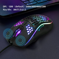 Diskon besar 2025 Mouse Gaming LED ergonomis 3D, Mouse optik kabel USB untuk Desktop Laptop, komputer, Gamer DPI1200 2400 4800 7200