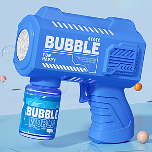 Pistola de burbujas de jabón eléctrica grande, caliente, de 40 orificios, versión mini Gatling, de plástico espacial, para adultos - Product Image 1