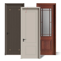 Porte intérieure en bois massif de haute qualité, design à 1 panneau, moderne, blanche, apprêtée, imperméable, pour chambre à coucher, appartement