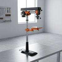 Presse à percer radiale 550W, perceuse d'établi 33 pouces, 360 °   Table de travail rotative en fonte pour perçage en atelier