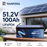 Batterie LiFePO4 48V 200Ah 6000 Cycles à Décharge Profonde avec BMS Bluetooth pour Stockage Solaire, Onduleur, Chariot de Golf, VR, Bateau, Personnalisable