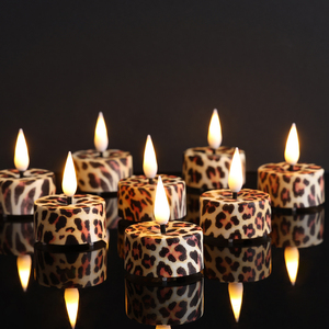 شموع LED بدون لهب من ماتي للديكور المنزلي، تعمل بالبطارية مع تحكم عن بعد، بتصميم نمر ولهب ثلاثي الأبعاد واقعي - Product Image 4