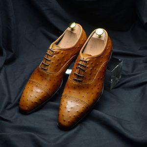 Fall Wedding Business Formal <b>Dress</b> Shoes for <b>Men</b>-Luxurious Designer Lace-Up Brogue Square Toe Height Increasing - Product Image 4