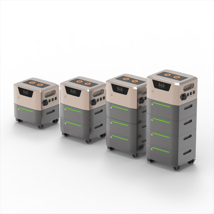 Mobile Wheeled Stackable Energy Storage Stacked