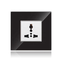 Interrupteurs et prises connectées personnalisables pour la maison intelligente avec panneau en verre pour prises standard UE, Royaume-Uni, Italie, interrupteur mural pour éclairage, installation facile