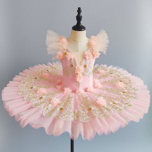 Váy tutu múa ba lê chuyên nghiệp cho trẻ em, trang phục múa ba lê Eskirada, quần áo múa bụng cho bé gái, trang phục biểu diễn sân khấu có vòng - Product Image 4