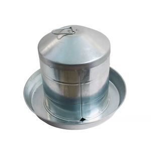 Abreuvoir à poulet en métal galvanisé <span class=keywords><strong>de</strong></span> 9 L avec poignée, distributeur d'eau pour volailles, mangeoires pour animaux - Product Image 6