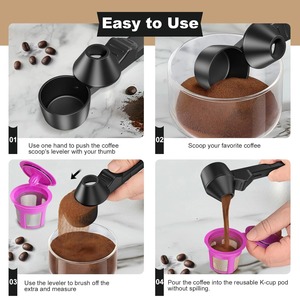 Handheld Powder and Spice Funnel Dispenser Coffee Scoop with Funnel for K Cup Refillable Coffee Pods - Product Image 3