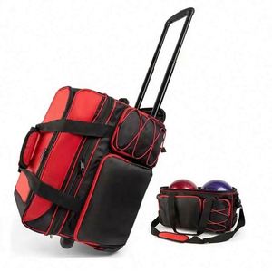 Bolsa de Transporte Plegable para Bolas de Boliche con Ruedas Dobles, Extra Grande, Tipo Duffel, para Gimnasio, Viajes y Deportes, con Ruedas - Product Image 1