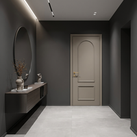 Porte coulissante en bois à pousser et tirer, gain de place pour intérieur résidentiel, finition de surface CPL, style moderne minimaliste, porte coulissante en polymère pour chambre à coucher et hôtel