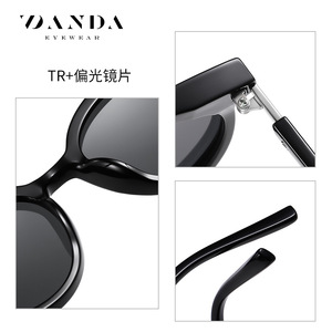 ZANDA <b>Round</b> Polarized <b>Sunglasses</b> UV400 Full Rim Retro Unisex Casual TR-ZC105 - Product Image 4