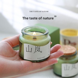 Vela Aromática de Lujo al por Mayor en Frasco de Vidrio Verde con Tapa de Corcho, Vela de Cera de Soja para Decoración del Hogar, Regalo - Product Image 1