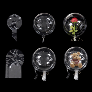 Palloncino Bobo a Forma di Bouquet di Fiori, 20 Pollici, Metallizzato Trasparente per Regali Fai-da-Te di San Valentino, <span class=keywords><strong>Festa</strong></span> <span class=keywords><strong>della</strong></span> <span class=keywords><strong>Mamma</strong></span> e Laurea - Product Image 1