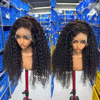 Perruques Lace Front en Cheveux Humains Bouclés Pixie Kinky Curls avec Bords Pré-Pluckés, Dentelle HD, Vente en Gros Usine pour Femmes Noires