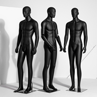 Mannequins Homme en Plastique Noir Mat Corps Entier Musclé pour Articles de Sport