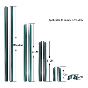 Tiras Decorativas Sirui para Toyota Camry, Protección de Borde de Puerta 1998-2002, Repuestos para Panel de Puerta de Coche - Product Image 5
