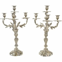 Candélabre de table sophistiqué à 5 bras porte-bougie mat cinq bougies coniques ajoute le panache de fête de Noël votre ensemble