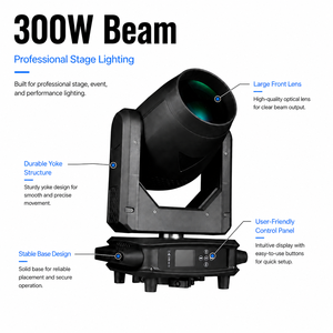 Luz Móvil Sharpy Beam de 300W DMX512 para Discotecas y Eventos en Vivo - Product Image 2