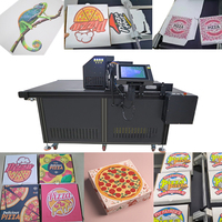 Sac d'emballage en carton avec ventilateur pour gobelet en papier imprimé en un seul passage Imprimante pour boîtes à pizza Impression de sacs en papier ondulé Imprimante UV numérique à passage unique