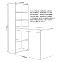 Étagère en bois en forme de L pour bureau, chambre à coucher, meuble de maison, bureau d'ordinateur