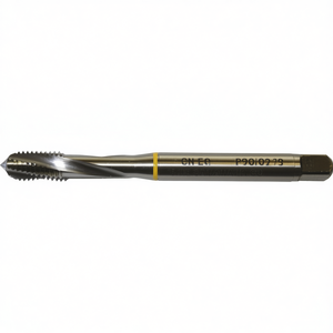 Macho de roscar estándar Ta1470 sin recubrimiento, helicoidal de 15 grados para orificios ciegos, tolerancia 6H, machos y terrajas - Product Image 2