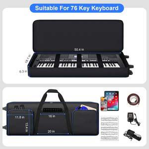 Étui de protection pour clavier musical imperméable personnalisé, échantillon gratuit, étui de transport pour clavier numérique, sac pour clavier 61 touches - Product Image 2