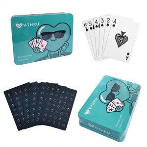 Póker de Plástico Personalizado 0,325 mm para el Mercado de Oriente Medio, Publicidad Competitiva, Caja de Hierro <span class=keywords><strong>Doble</strong></span>, Rectangular Creativa - Product Image 1