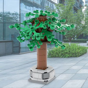 MOC3027 Série Ville Vue <span class=keywords><strong>de</strong></span> Rue Arbre Pierre Parterres Modèle Plastique Briques <span class=keywords><strong>de</strong></span> Construction DIY Jeux <span class=keywords><strong>de</strong></span> Puzzle pour Enfants 67 Pièces - Product Image 2