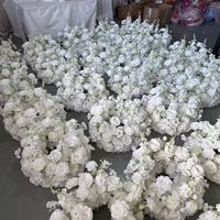 Karangan Bunga Lilin Modern Buatan Tangan Sutra Campuran Putih Impian Diameter 40cm IFG Factory Direct untuk Hari Valentine Hari Ibu