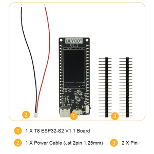 Carte de développement LILYGO <span class=keywords><strong>TTGO</strong></span> <span class=keywords><strong>T8</strong></span> ESP32-S2 V1.1 avec module sans fil d'affichage LCD ST7789 de 1.14 pouces et emplacement pour carte TF - Product Image 5