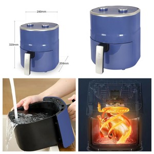 Friteuse à air électrique 6l avec bouton de contrôle de température réglable, vente en gros - Product Image 3