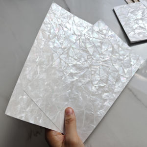 Lámina de Concha Natural de Nácar Flexible Blanca Rectangular con Adhesivo para Manualidades, Arte, Decoración de Muebles - Product Image 5