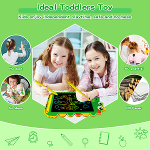 LCD-Schreibtafel für Kinder Dinosaurier-Design Grünes Produkt Ein Schlüssel Klar Kinder sicherheit Tragbare Kinder-Zeichen tablette - Product Image 5